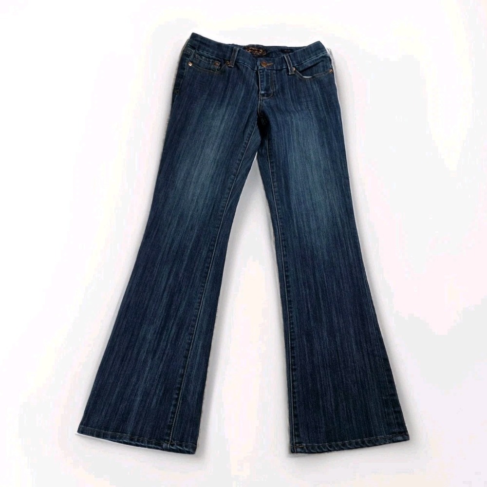 Seven7 Womens Bootcut Jeans Dark Wash Stretch Denim Size 29‎ Mid Rise Classic